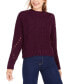 Free People Wynter Women's Eyelet Mockneck Crop Sweater Irises XS