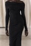 Фото #2 товара Платье с открытыми плечами ZARA
