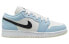 Одежда и обувь > Детям > Обувь Детские кроссовки Air Jordan 1 (GS) "Ice Blue" Jersey Blue Jordan 554723-401 36 - фото #3