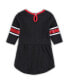 ფოტო #3 პროდუქტის Toddler Girls Heathered Black Texas Tech Red Raiders Poppin Sleeve Stripe Dress