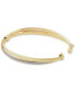 Glitter Crossover Bangle Bracelet in 10k Gold