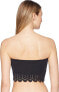 Fashion Forms 175487 Womens Laser Trim Bandeau Bra Solid Black Size X-Large