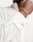 ASOS DESIGN easy iron slim fit twill shirt with cutaway collar and double cuff