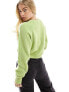 Фото #7 товара ASOS DESIGN plated jumper with balloon sleeve in green