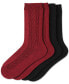 ფოტო #3 პროდუქტის Women's Seed Stitch Boot Socks, Pack of 2