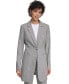 Фото #1 товара Petite Shoulder-Padded Blazer Topper Jacket