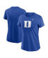 Women's Royal Duke Blue Devils Primetime Evergreen Logo T-Shirt