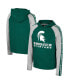 ფოტო #1 პროდუქტის Big Boys Green Michigan State Spartans Ned Raglan Long Sleeve Hooded T-shirt