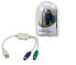 Фото #4 товара LogiLink Adapter USB - 2x PS/2 - 0.2 m - 2x 6-p Mini-DIN - USB A - Male - Female - Grey