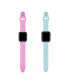 Фото #1 товара Breathable Sport 2-Pack Mint and Pink Silicone Bands for Apple Watch, 42mm-44mm