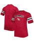 Men's Cardinal Arizona Cardinals Big and Tall Arm Stripe T-shirt