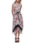 Фото #1 товара Women's Floral Crinkle-Chiffon Midi Dress