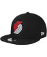 ფოტო #2 პროდუქტის Men's Black Portland Trail Blazers Official Team Color 9FIFTY Adjustable Snapback Hat
