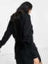 Фото #2 товара Nike mini swoosh quarter zip sweatshirt in black and sail