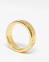 Фото #6 товара ASOS DESIGN 14k gold plated ring with engraved heart design