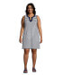 Фото #1 товара Plus Size Cotton Jersey Sleeveless Swim Cover-up Dress Print
