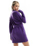 & Other Stories belted knitted dress in purple