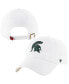 Фото #1 товара Men's White Michigan State Spartans Clean Up Adjustable Hat