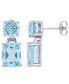 ფოტო #1 პროდუქტის Blue Topaz (11-1/6 ct.t.w.) Dangle Earrings in Sterling Silver