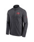 ფოტო #3 პროდუქტის Men's Anthracite Tampa Bay Buccaneers Logo Pacer Performance Half-Zip Jacket