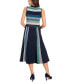 ფოტო #2 პროდუქტის Women's Striped Sleeveless Sweater Dress