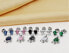Фото #8 товара Playful silver jewelry set with zircons Turtle SET233WB (earrings, pendant)