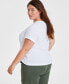 Фото #4 товара Trendy Plus Size Crewneck Brooklyn Graphic T-Shirt, Created for Macy's