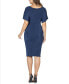 ფოტო #2 პროდუქტის Women's Short Sleeve V-neck Twist Front Dress