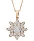 ფოტო #1 პროდუქტის Diamond Cluster 20" Pendant Necklace (1/2 ct. t.w.) in 14k Gold, Created for Macy's