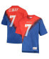 Фото #2 товара Men's John Elway Orange, Royal Denver Broncos Retired Player Name and Number Diagonal Tie-Dye V-Neck T-shirt