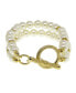 ფოტო #1 პროდუქტის 14K Gold Plated Double Strand Toggle Bracelet