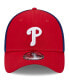 ფოტო #3 პროდუქტის Men's Red Philadelphia Phillies Team Neo 39THIRTY Flex Hat