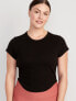 UltraLite Cropped Rib-Knit T-Shirt