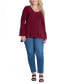 Plus Size Long Bell Sleeve High Low Tunic Top