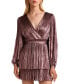 ფოტო #4 პროდუქტის Women's Chiffon Blouson-Sleeve Tiered Dress
