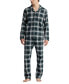 ფოტო #3 პროდუქტის Men's Cotton Plaid Flannel Pajama Pants