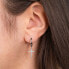 Silver hoop earrings Cross with zircons ERE-LILCROS-ZCR - фото #2