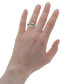 Onyx & Diamond Accent Triple Row Ring in Sterling Silver