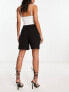 Y.A.S high waisted tailored short in black