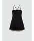 ფოტო #1 პროდუქტის Women's Crossed Back Pleated Dress