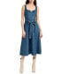 ფოტო #1 პროდუქტის Women's Robin Faux-Suede Tie-Waist Midi Dress