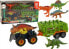 Фото #1 товара LeanToys Pojazd z Motywem Dinozaura Przyczepa 4 Sztuki Dinozaurów LEAN Toys