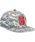 Men's Camo NC State Wolfpack Gray Undervisor On-Field Baseball Fitted Hat