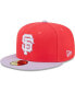 Фото #2 товара Men's Red, Lavender San Francisco Giants Spring Color Two-Tone 59FIFTY Fitted Hat