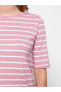 Фото #3 товара Футболка LC Waikiki Striped Neckline Short Sleeve