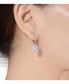 Gv Sterling Silver Plated Cubic Zirconia Square Drop Earrings