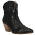 Фото #2 товара Matisse Harlow Rhinestone Snip Toe Cowboy Booties Womens Black Dress Boots HARLO