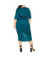 Plus Size Opulent Elbow Sleeve Dress