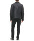 Men's Faux Leather Laydown Collar Jacket