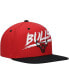 Men's Red, Black Chicago Bulls Hardwood Classics Soul Transcript Snapback Hat